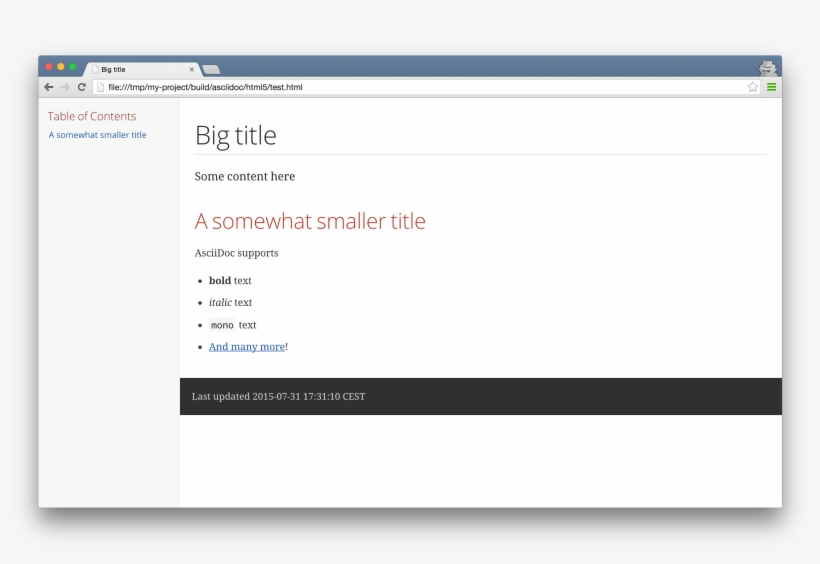 Gradlew Asciidoc , Then A Beautiful Asciidoc Html File, transparent png #6743269