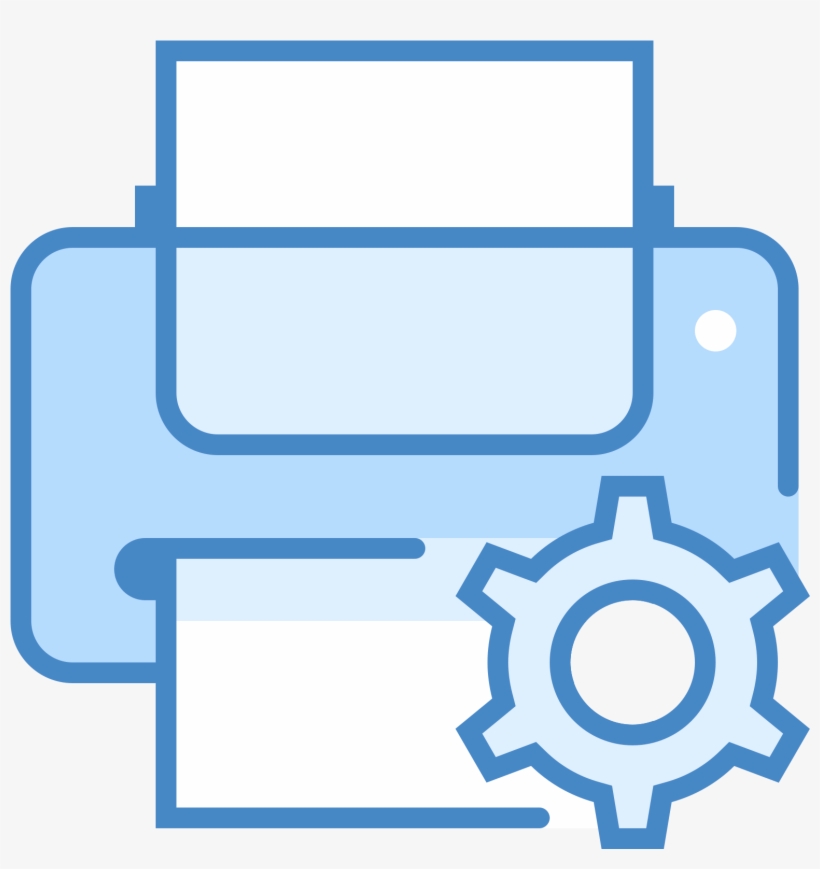 The Icon For Printer Maintenance Is A Large Horizontal, transparent png #6748690