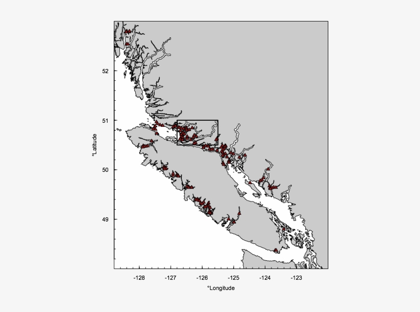 Map Of The Southern Coast Of British Columbia, Showing, transparent png #6752094