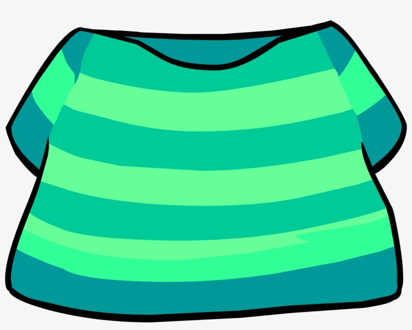 Aqua Striped T-shirt, transparent png #6756400