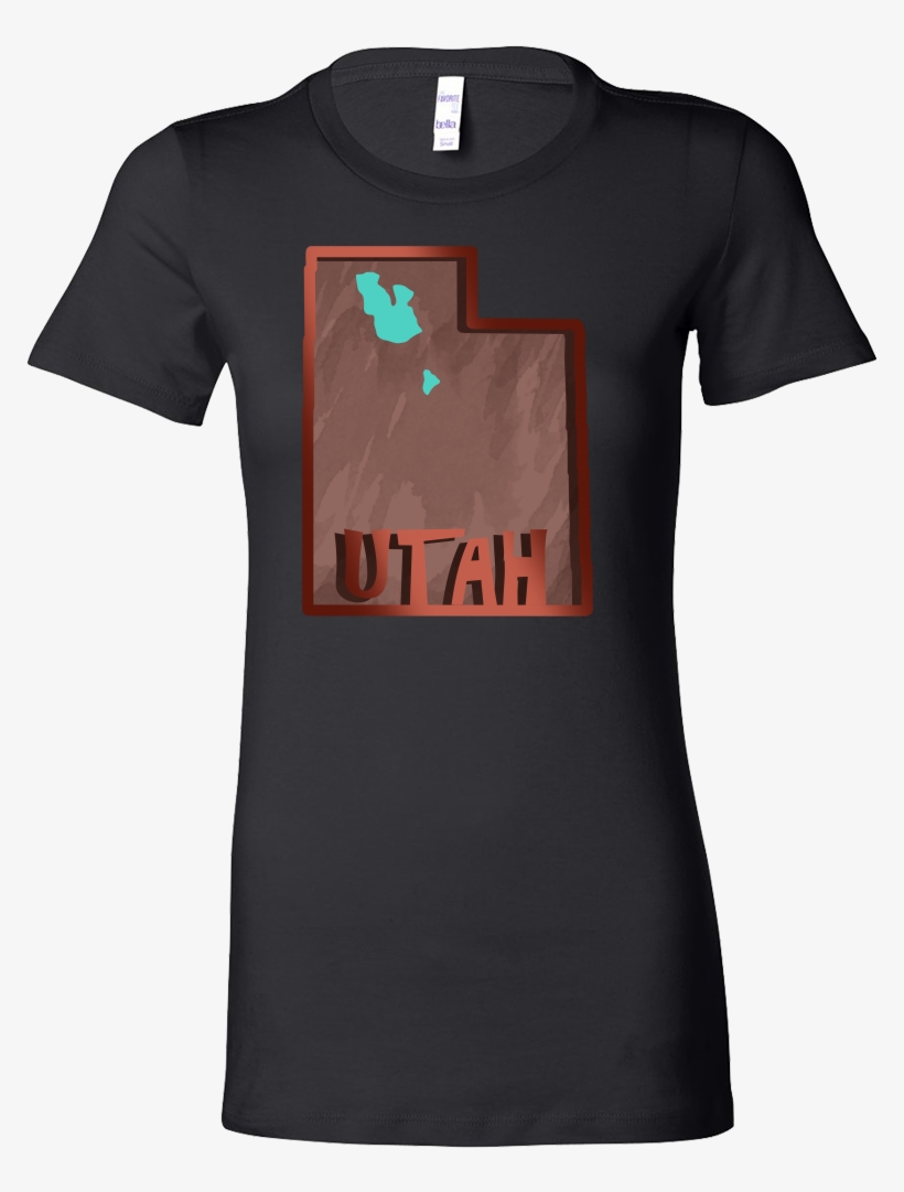 Love Utah State Flag Map Outline Souvenir Bella Shirt, transparent png #6759919