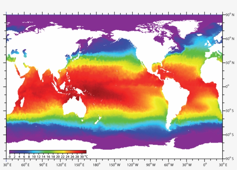 Gulf Of Mexico Water Temperature Map, transparent png #6760426