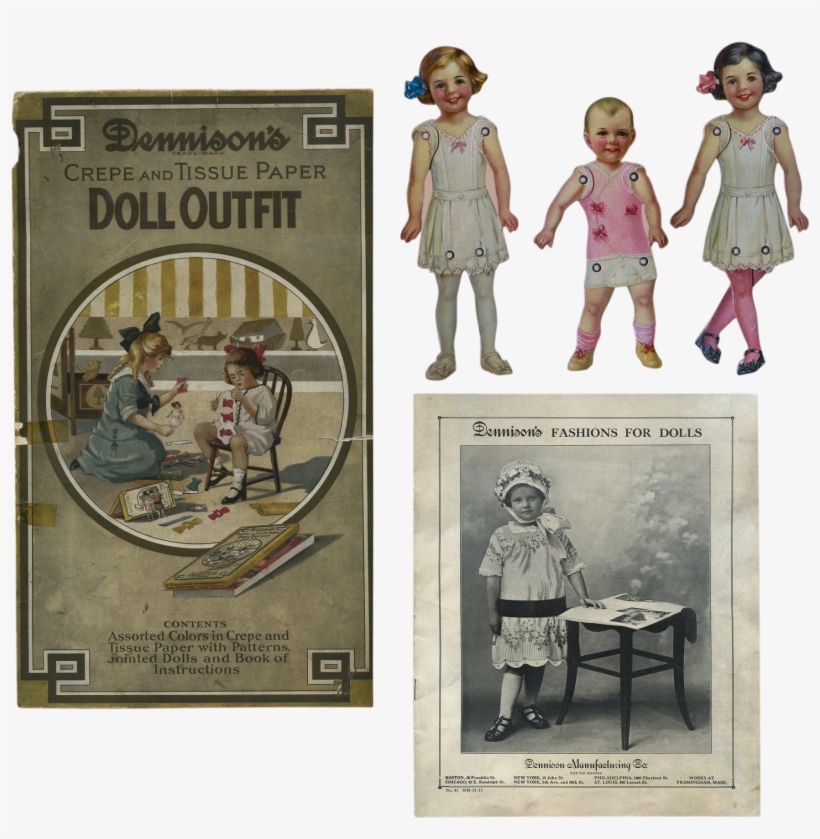 Boxed Dennison Riveted Paper Dolls, Clothes, Catalog,, transparent png #6770689