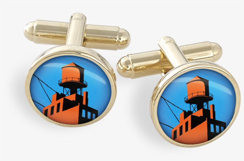 Hamilton Gold Cufflink Set Featuring The Futurama New, transparent png #6771435