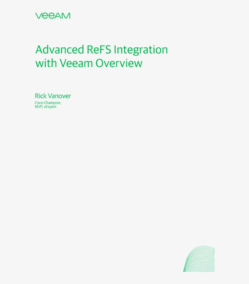 Advanced Refs Integration With Veeam Overview, transparent png #6773321