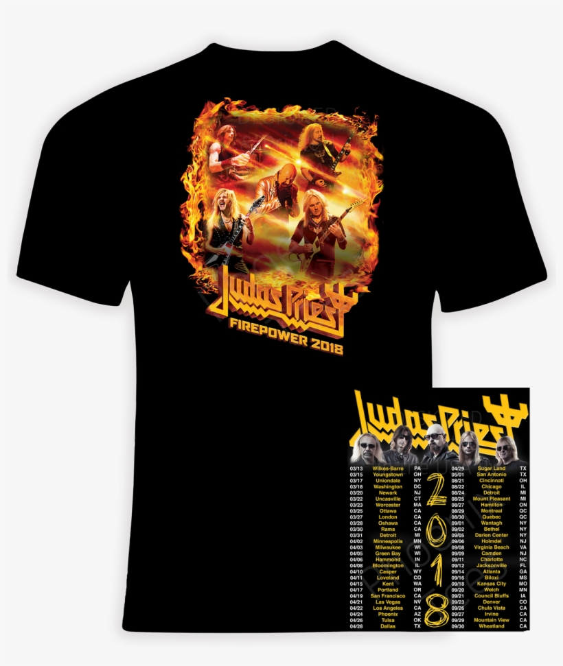 Judas Priest 2018 Concert T Shirt, transparent png #6778390