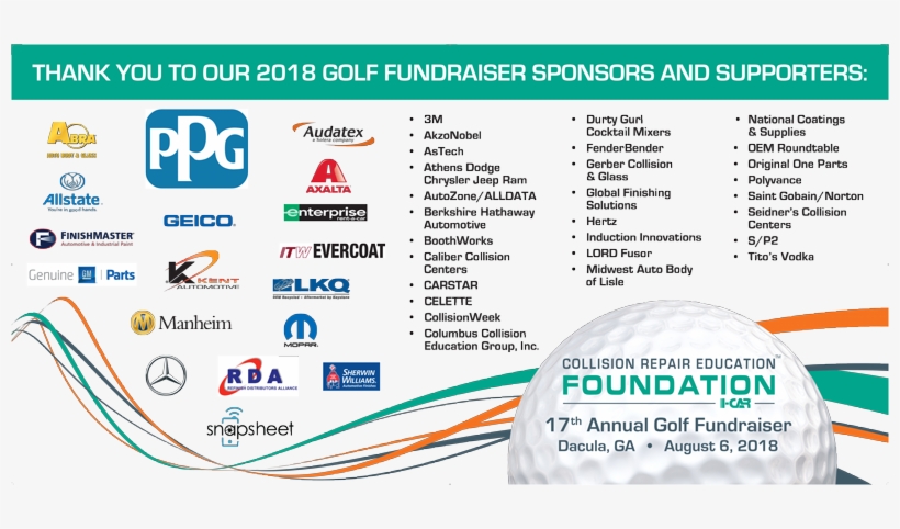 2018 Collision Repair Education Foundation Golf Sponsors, transparent png #6780608