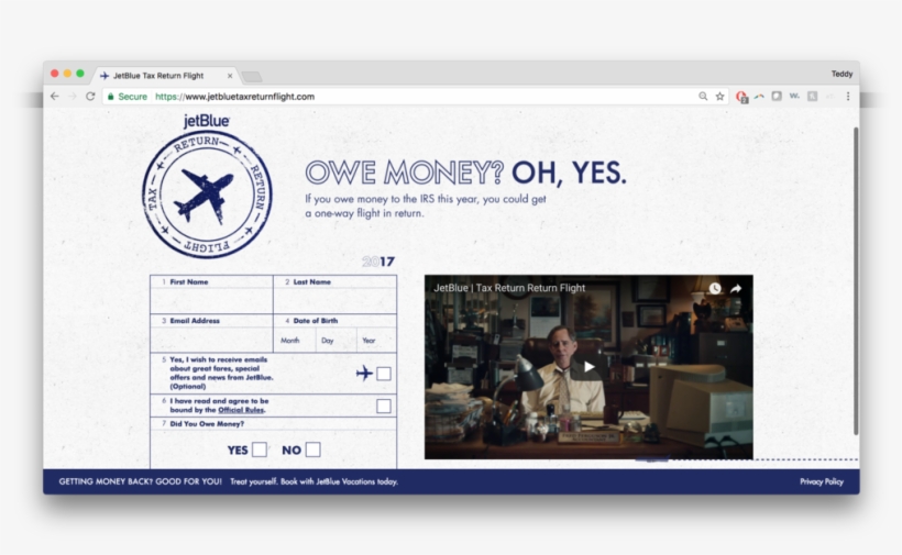 Jetbluetaxreturnsite, transparent png #6782701