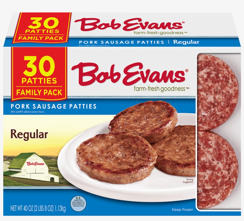Bob Evans Regular Sausage Patties 40 Oz, transparent png #6783477