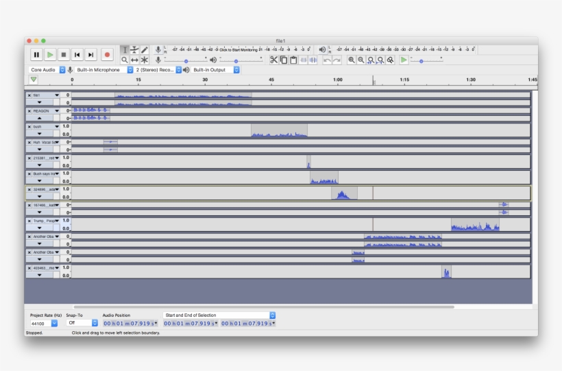 Here Is A Picture Of The Audacity Dashboard, Which, transparent png #6784957