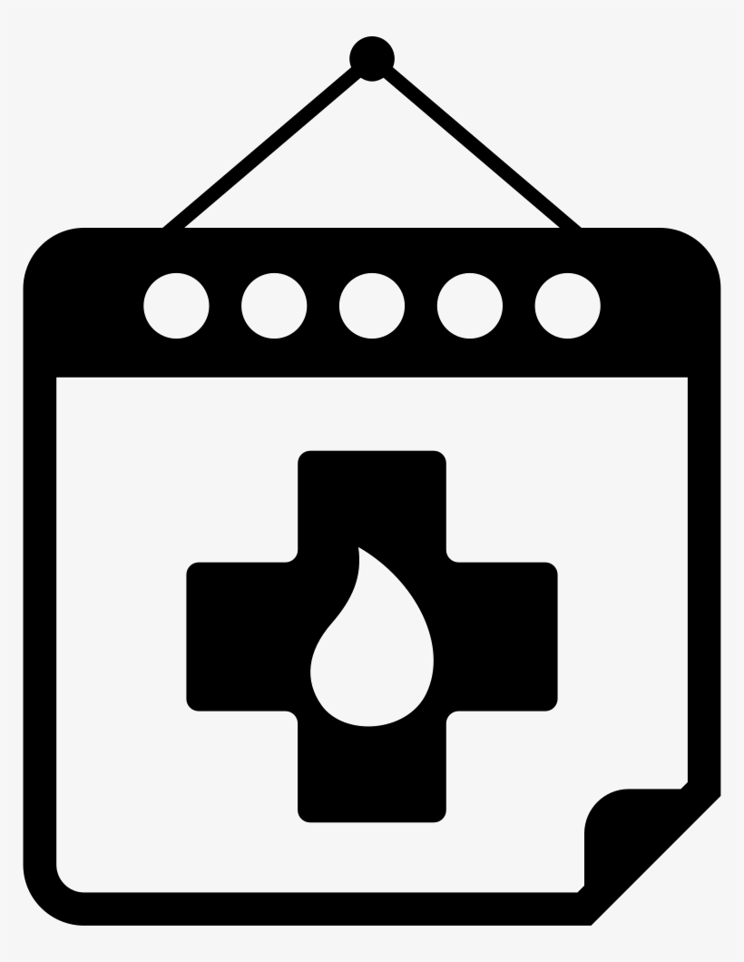 Calendar Hanging Of A Wall With A Cross Sign Comments, transparent png #6790716