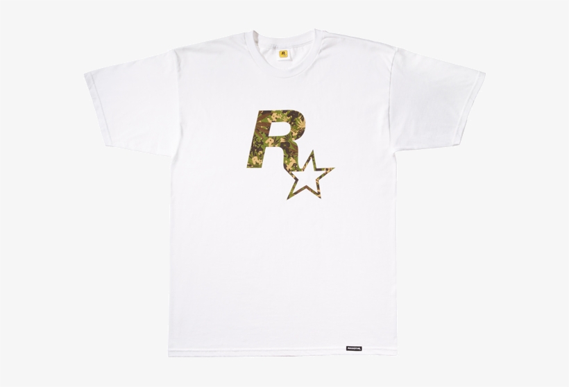 White Rockstar Camo Tee, transparent png #6793825