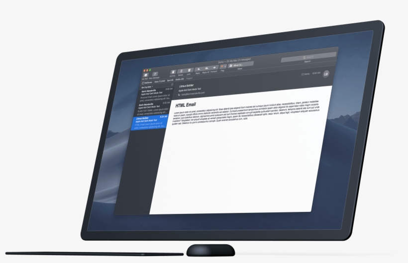 How Macos Mojave's Dark Mode For Apple Mail Impacts, transparent png #6794571