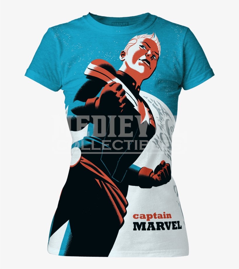 Womens Captain Marvel Michael Cho T-shirt, transparent png #6797412