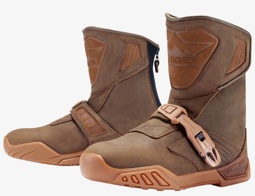 Mens Icon Brown Raiden Treadwell Leather Motorcycle, transparent png #6798786