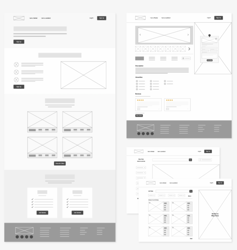 Rent-tastic Desktop Wireframes, transparent png #6799978