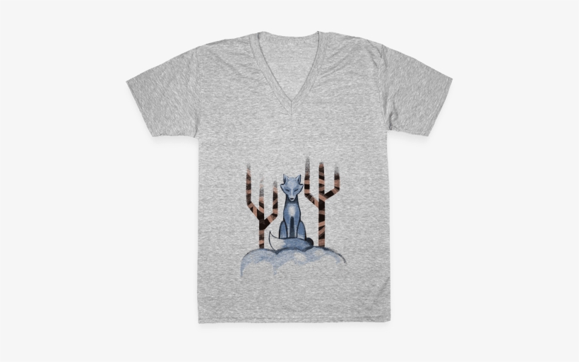 Blue Fox V-neck Tee Shirt - Shirts Marco Polo, transparent png #680788