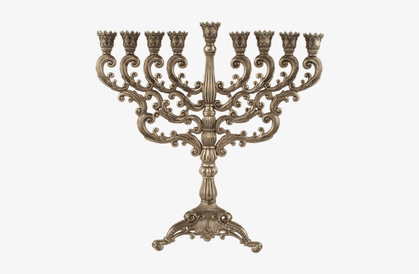 Menorah Silver - Quest Collection Antique Menorah, transparent png #680957