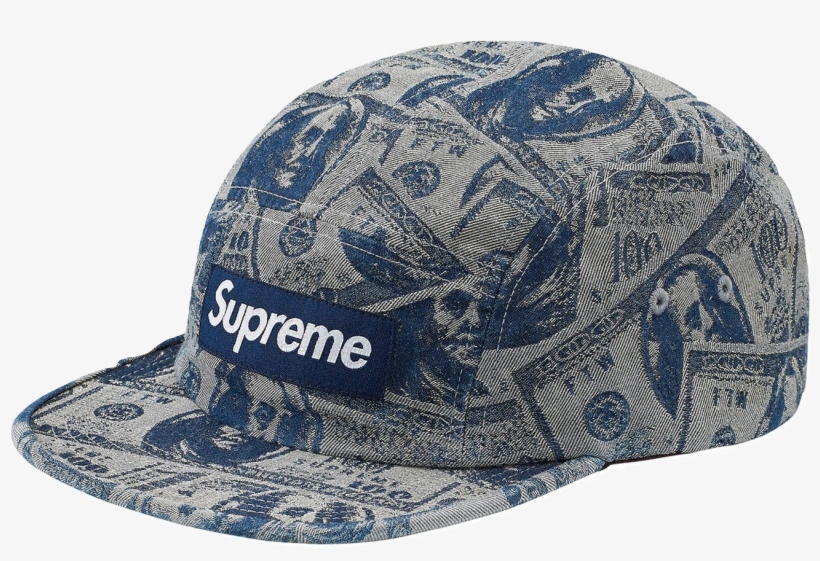 Supreme 100 Dollar Bill Camp Cap - Supreme 100 Dollar Bill Camp Cap Box Logo Bogo Hat, transparent png #681312