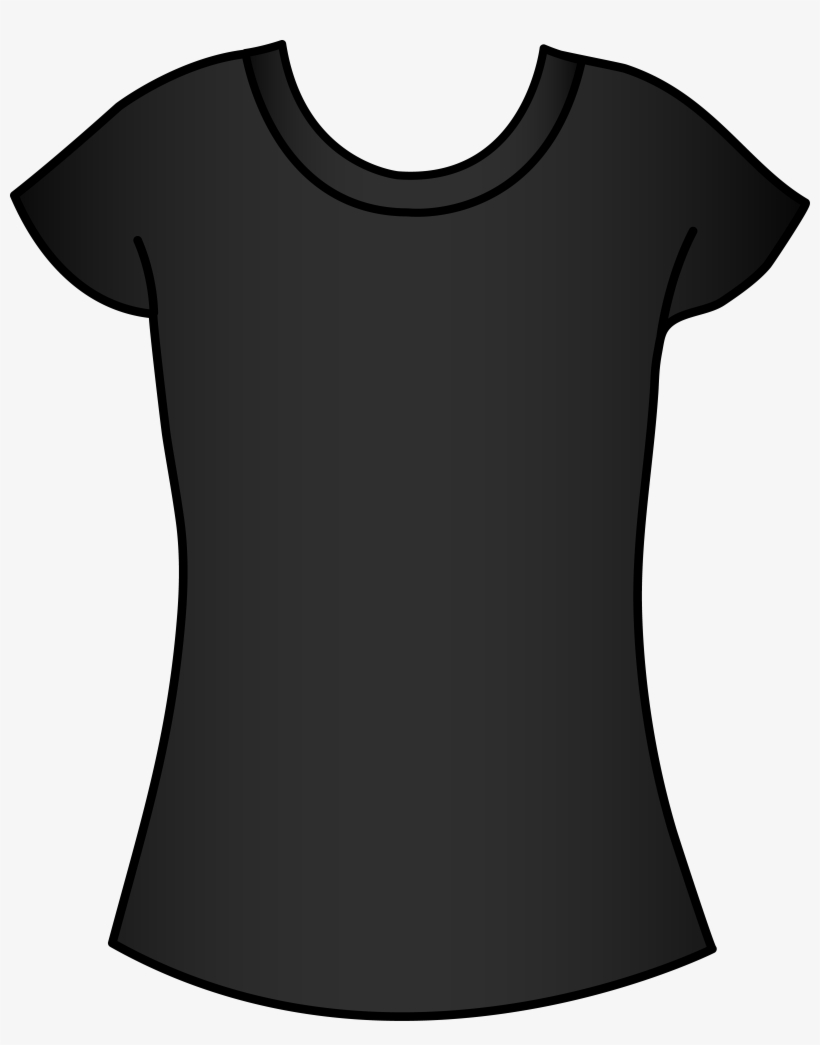 Graphic Transparent Download T Shirt Clipart - Blank Black Women Shirts, transparent png #681332