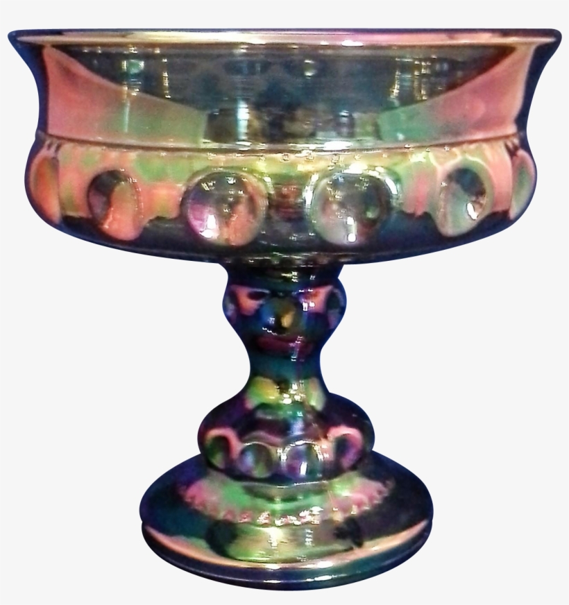 Indiana Glass Blue Carnival King's Crown Thumbprint - Carnival Glass, transparent png #681630