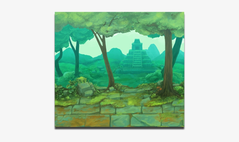 Platform Level Art - Mayan Temple 2d Background, transparent png #681785