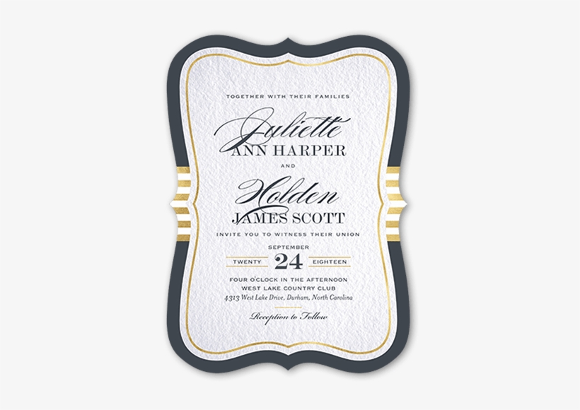 Art Deco Wedding Invitations - Label, transparent png #682068