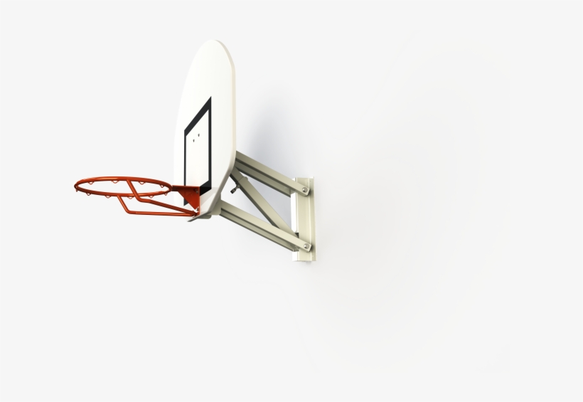 Basketball Goal Wall-mounted - Metalu Basketball Goal Wall-mounted - Adjustable Head, transparent png #682097