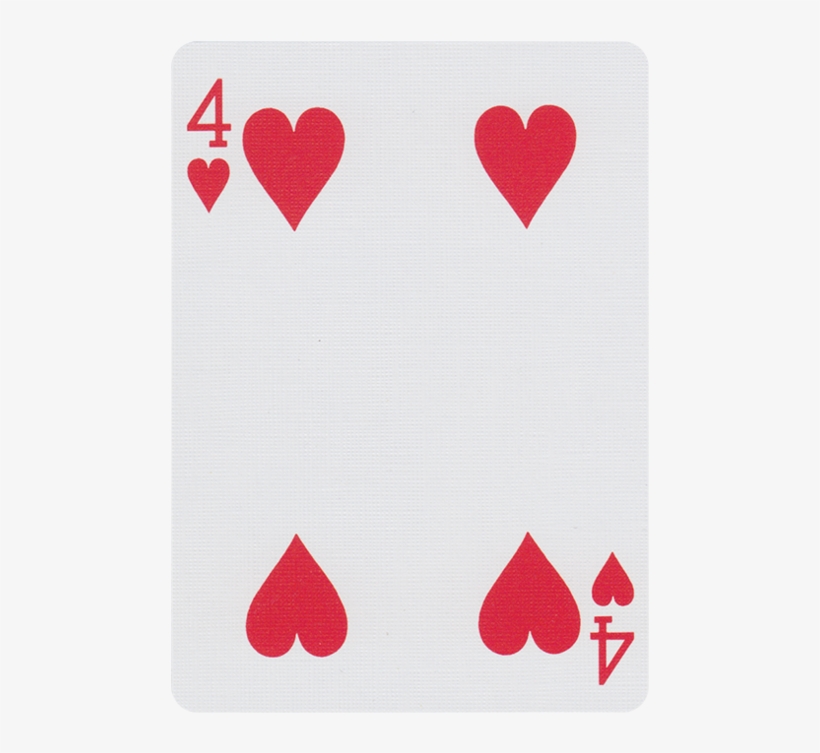 Playing Cards Marble Playing Cards 7 - Four Of Hearts Card, transparent png #682178