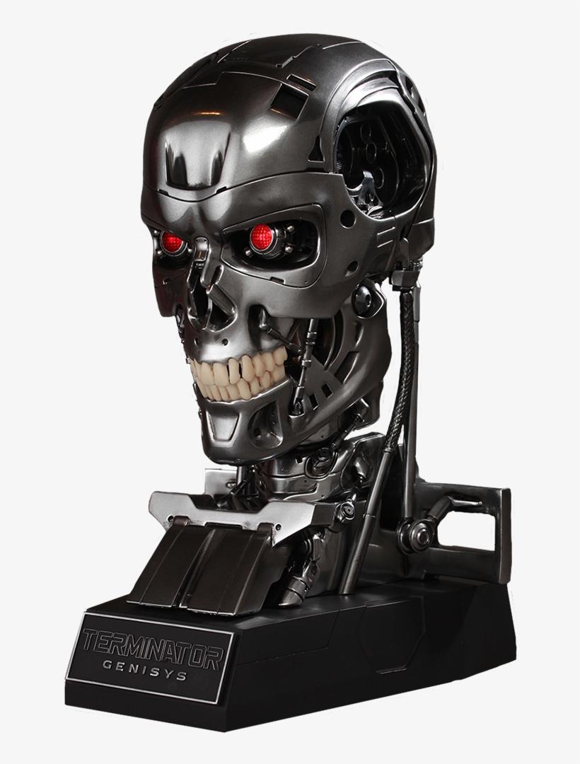 Terminator - Terminator Genisys - 1 - 1 Life Size Endoskeleton - Terminator Genisys Endoskeleton Skull 1 1 Replica, transparent png #683071