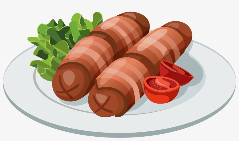 Grilled Sausages Png Vector Clipart - Vinyl Stickers Decals Vinyl Egg Breakfast Food Drink, transparent png #683198
