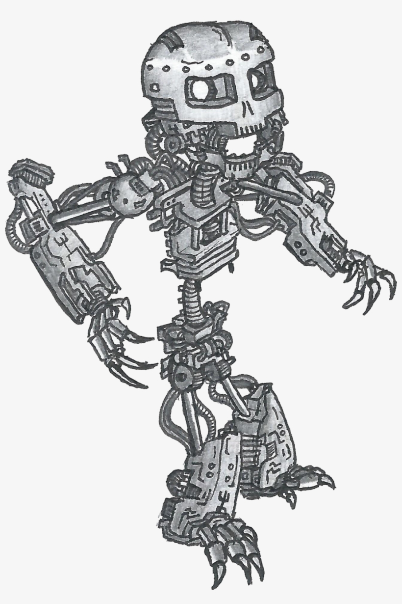 robot art drawing