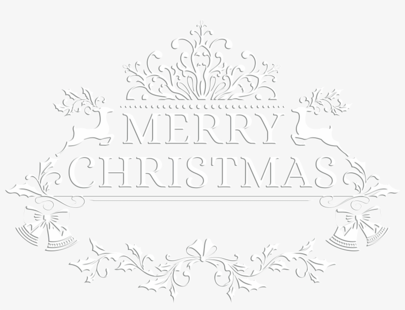 Merry Christmas White Transparent Png Clip Art Image - Frohe Weihnachten Ringsum 2017 Verzierung-rot Keramik, transparent png #683376