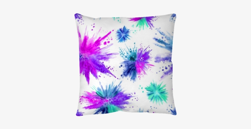 Seamless Pattern Of Watercolor Stains In The Form Of - Acuarela Explosion, transparent png #684375