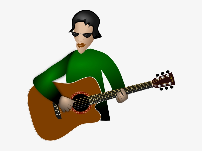 Play Guitar Clip Art At Clker - Playing Guitar In Clipart, transparent png #684679