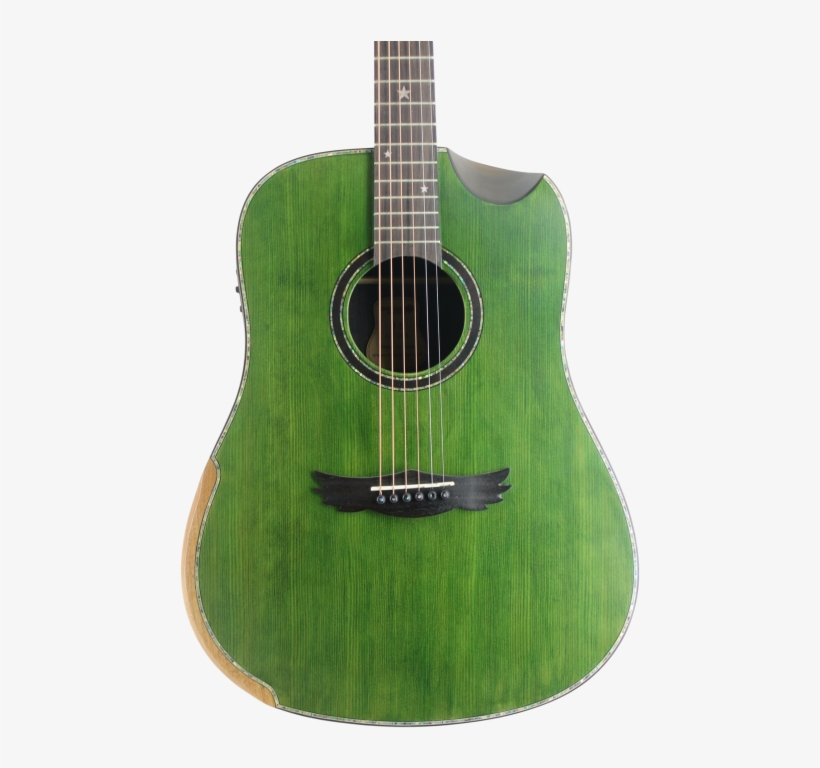 Dream Maker Acoustic Guitar Ku280e Green Solid Spruce - Acoustic Guitar, transparent png #684946