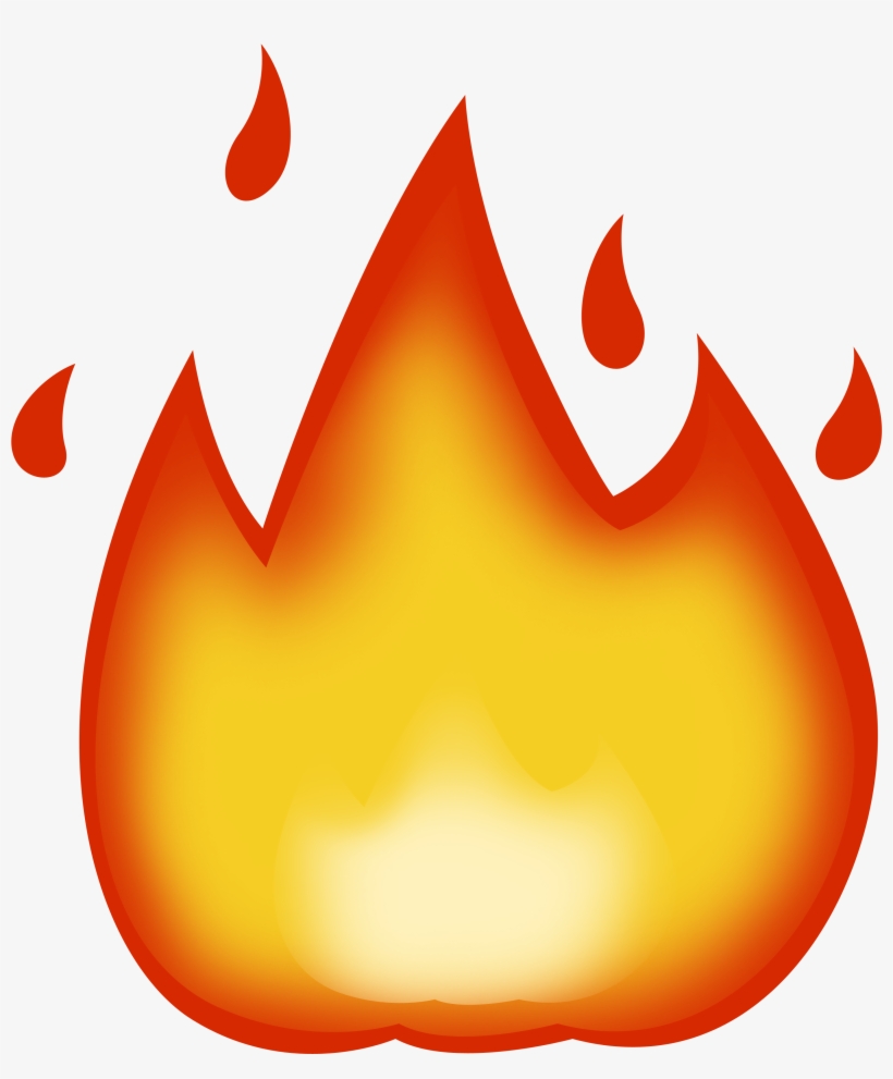Collection Of Free Transparent Flames Fire Emoji Download - Llama De Fuego Emoji, transparent png #685046