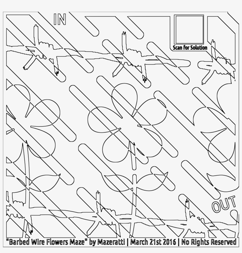 This Free Icons Png Design Of Barbed Wire Flowers Maze, transparent png #685685