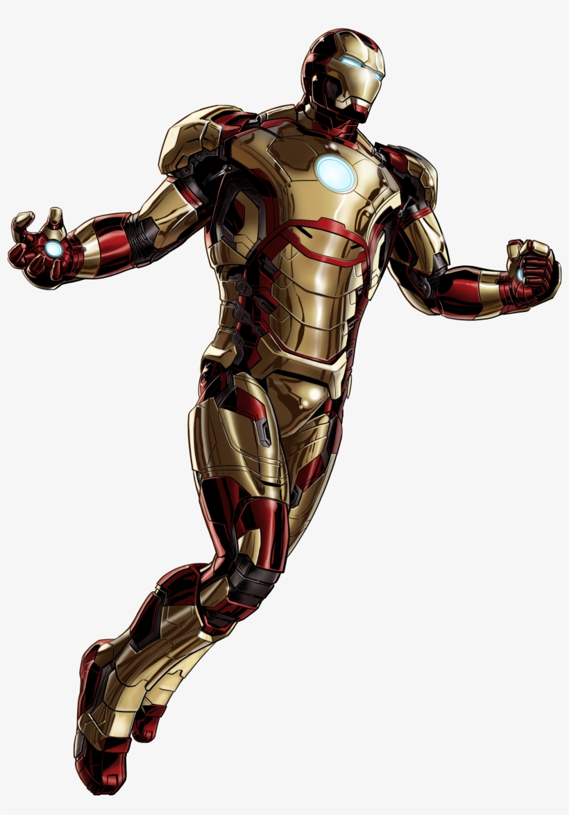 Iron Man Mk 42 Armor Portrait Art - Ironman 3 Suit Mark 42, transparent png #686055