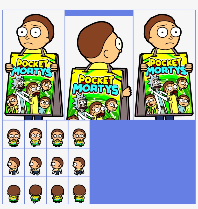 Pocket Mortys Morty - Pocket Mortys Morty Sprite, transparent png #686083