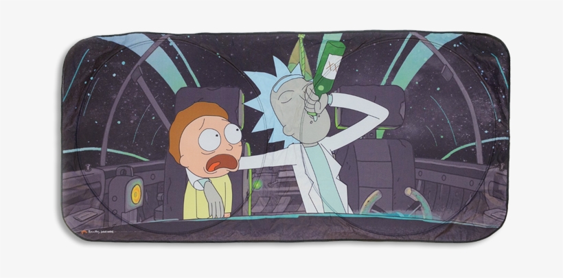 Rick And Morty - Rick And Morty Car Shade, transparent png #686193