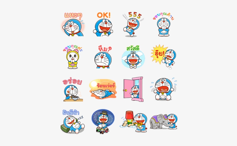 Doraemon In Thailand 海外 の ライン スタンプ Free Transparent Png Download Pngkey