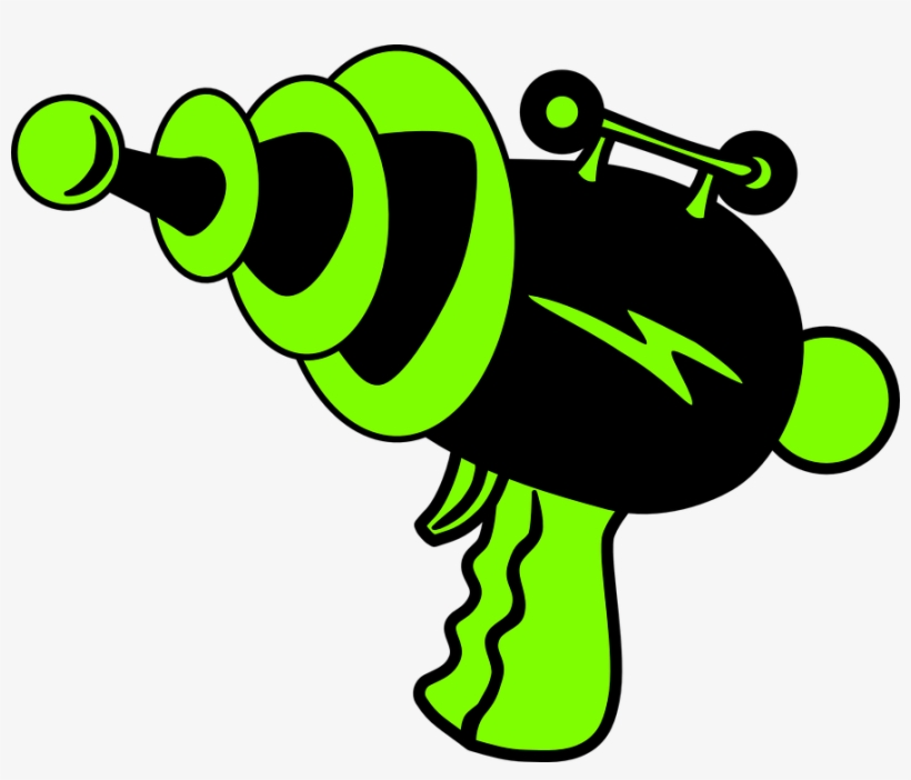 Ray Gun Green And Black No Shadow Clip Art At Clipart - Laser Tag Gun Clip Art, transparent png #686781