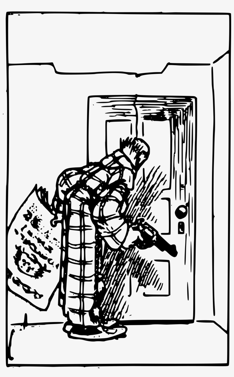 This Free Icons Png Design Of Man Door Gun, transparent png #687131