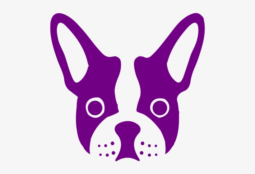 Bulldog Clipart Purple Cute Borders - Bulldog Brooch/ Dogs Brooches Collection, transparent png #687236