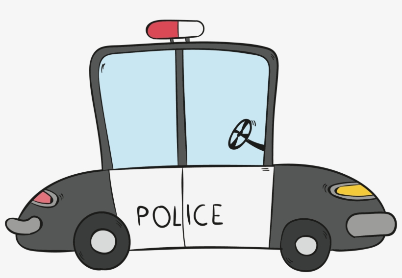 Clipart Library Car Download Hand Painted Police Transprent - Police Car Cartoon Png, transparent png #687708