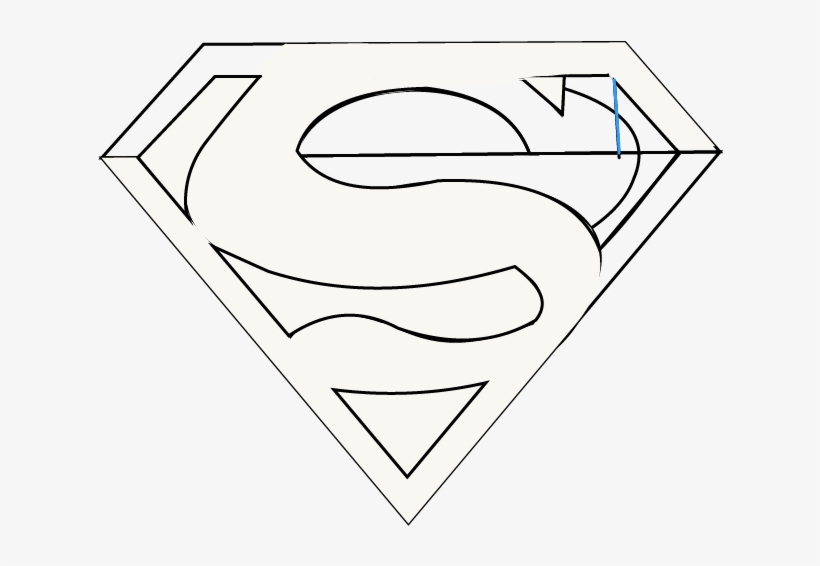 How To Draw Superman Logo Easy Step By Drawing Guides - Drawing, transparent png #687914