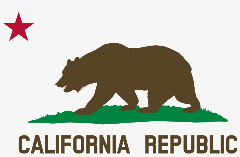Grizzly Bear Clipart California Bear - California State Flag, transparent png #688006