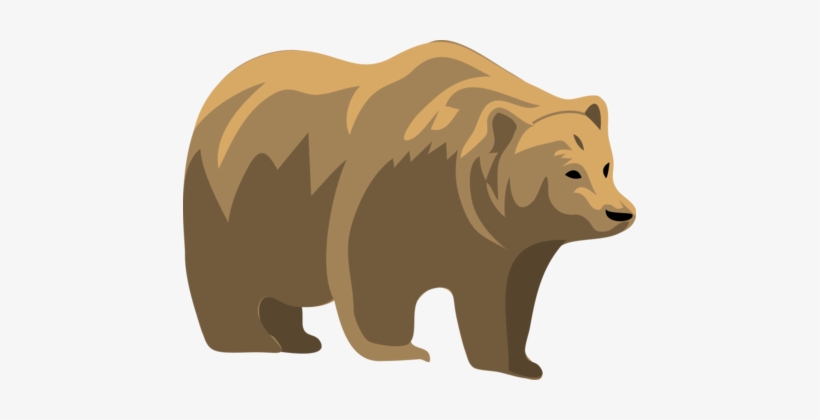 Brown Bear Animal Mammal Wildlife Standing - Grizzly Bear Clipart Png, transparent png #688216