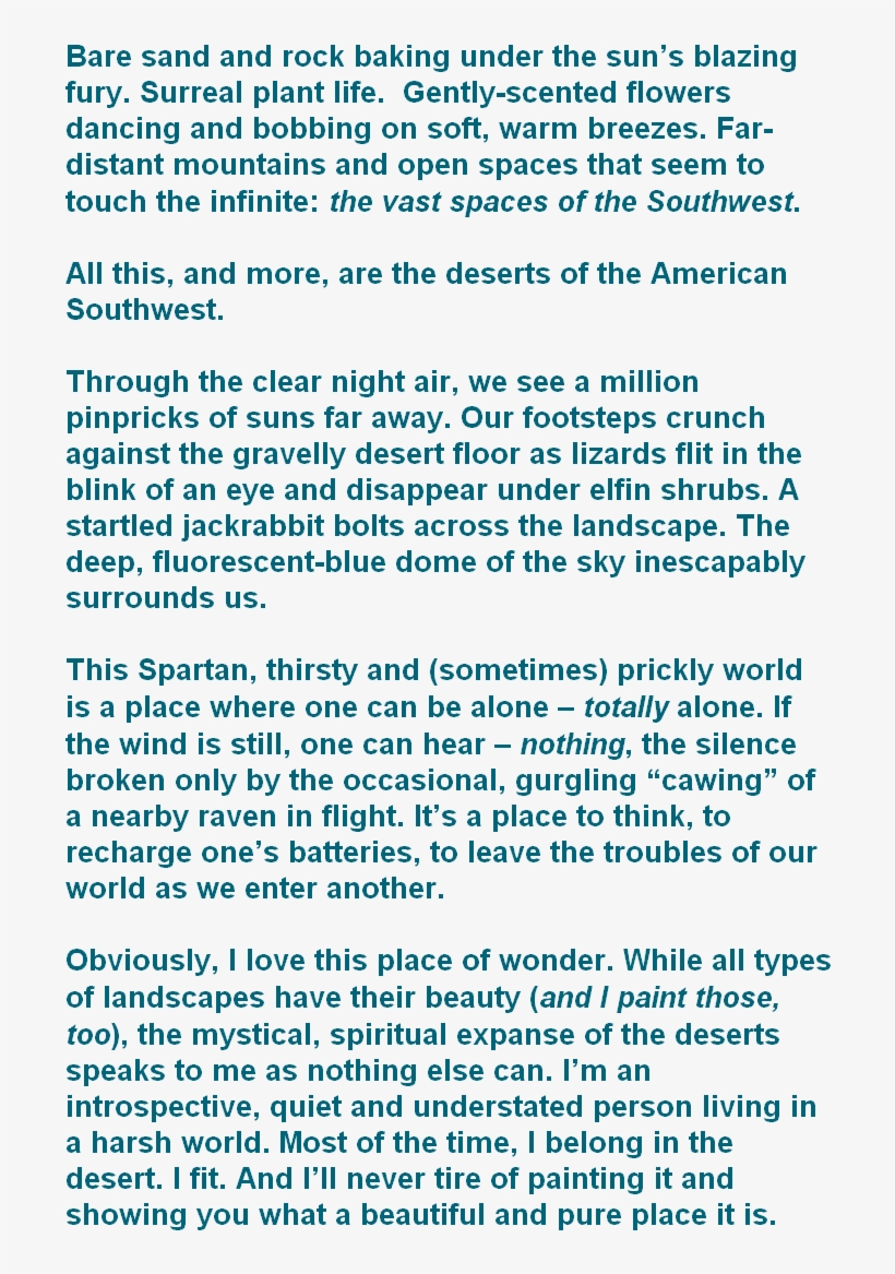 Bio / Why Does Mark Junge Paint The Desert - Document, transparent png #688515